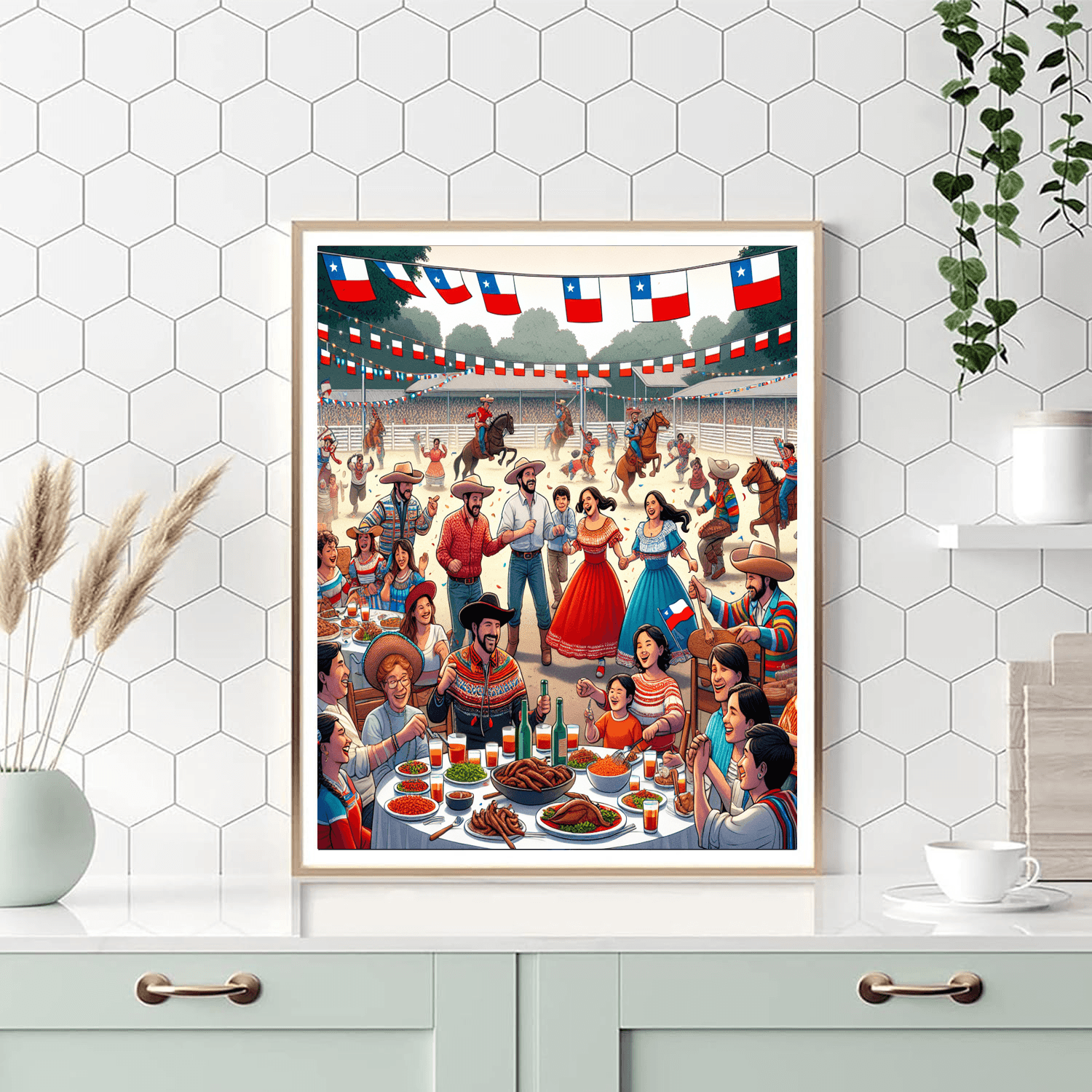 Fiestas Patrias - Santiago, Chile Paint By Color