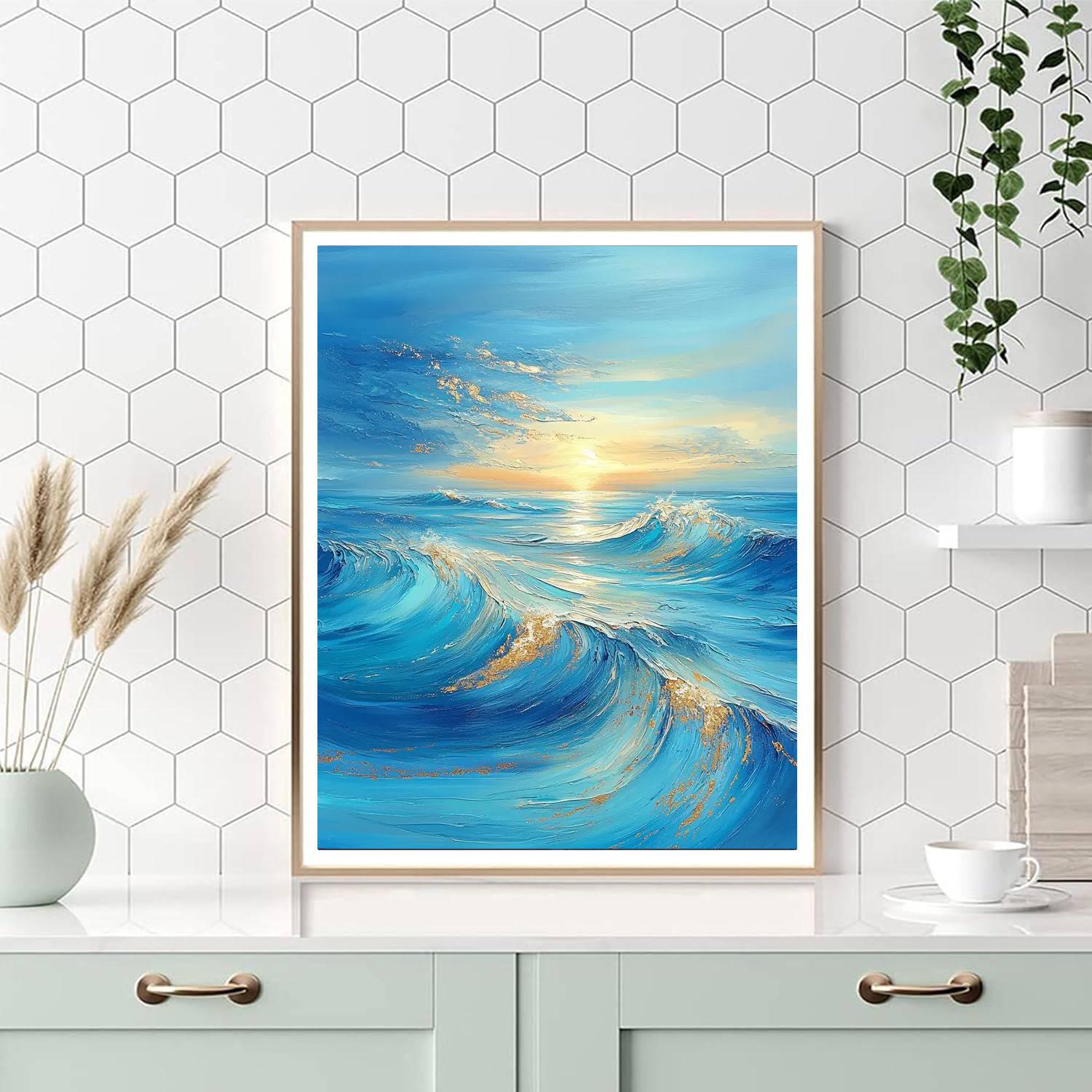 Gustav Klimt Inspired Ocean Of Dreams  Paint By Numbers Art