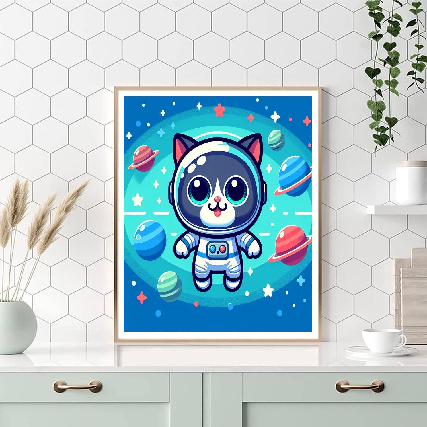 Space Cat Explorers Paint By Number