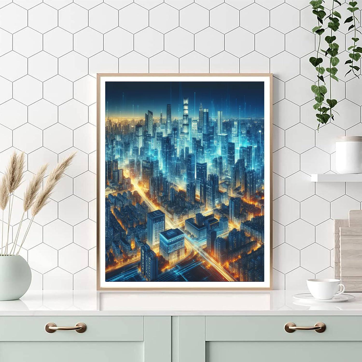 Dynamic City Pulse Painting By Numbers Kit