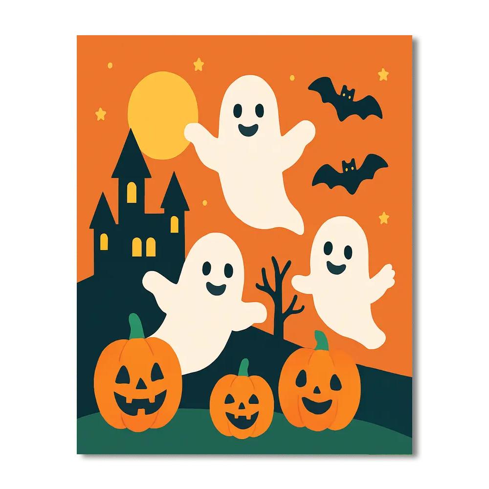 Spooky Halloween Paint By Numbers Art