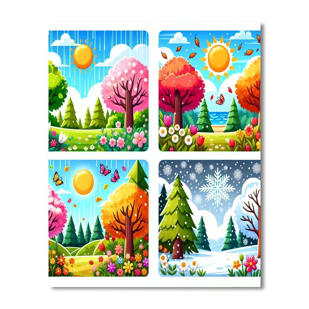 Journey Through Seasons Number Painting