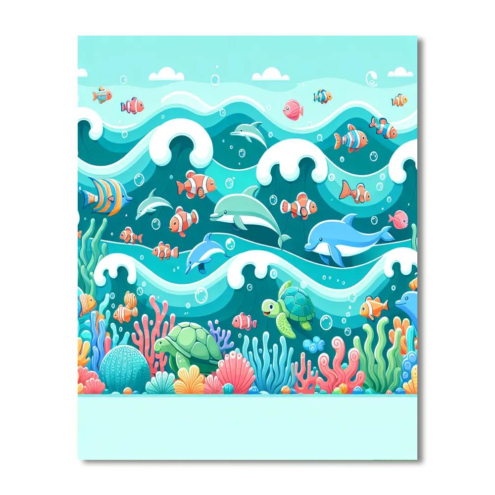 Ocean Creatures Extravaganza Paint By Numbers Kits