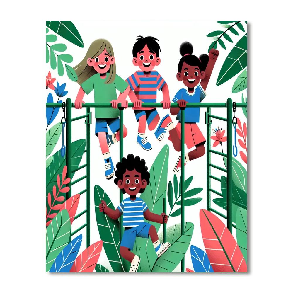 Jungle Gym Jamboree Paint By Numbers Art