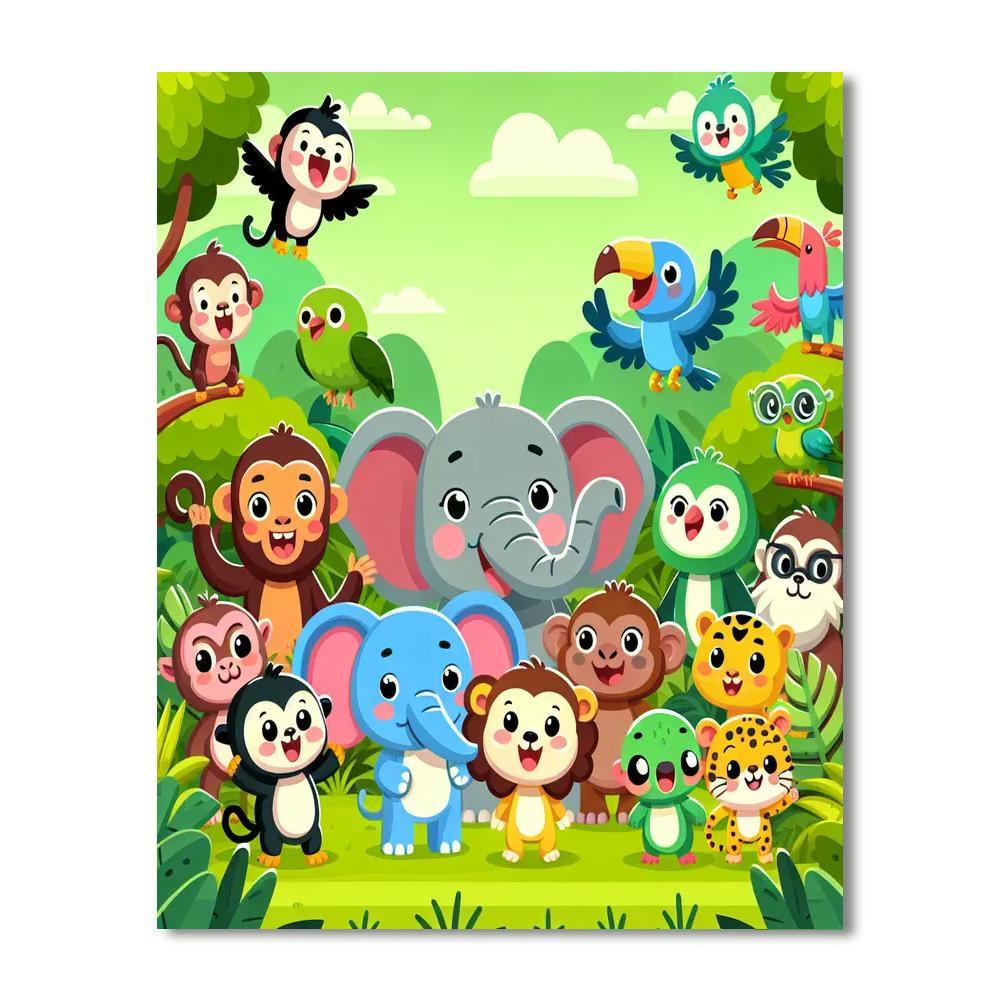 Jungle Party Celebration Paint By Number