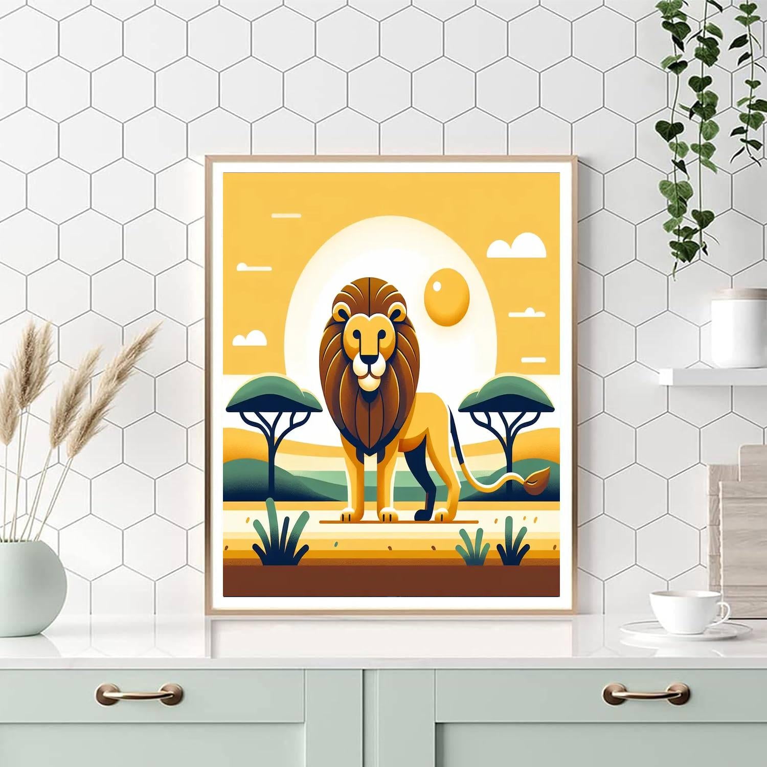 Safari Lion's Roar Painting By Numbers Kit