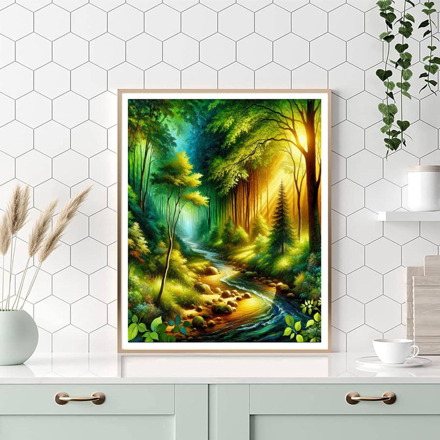 Nature's Green Symphony Paint By Color