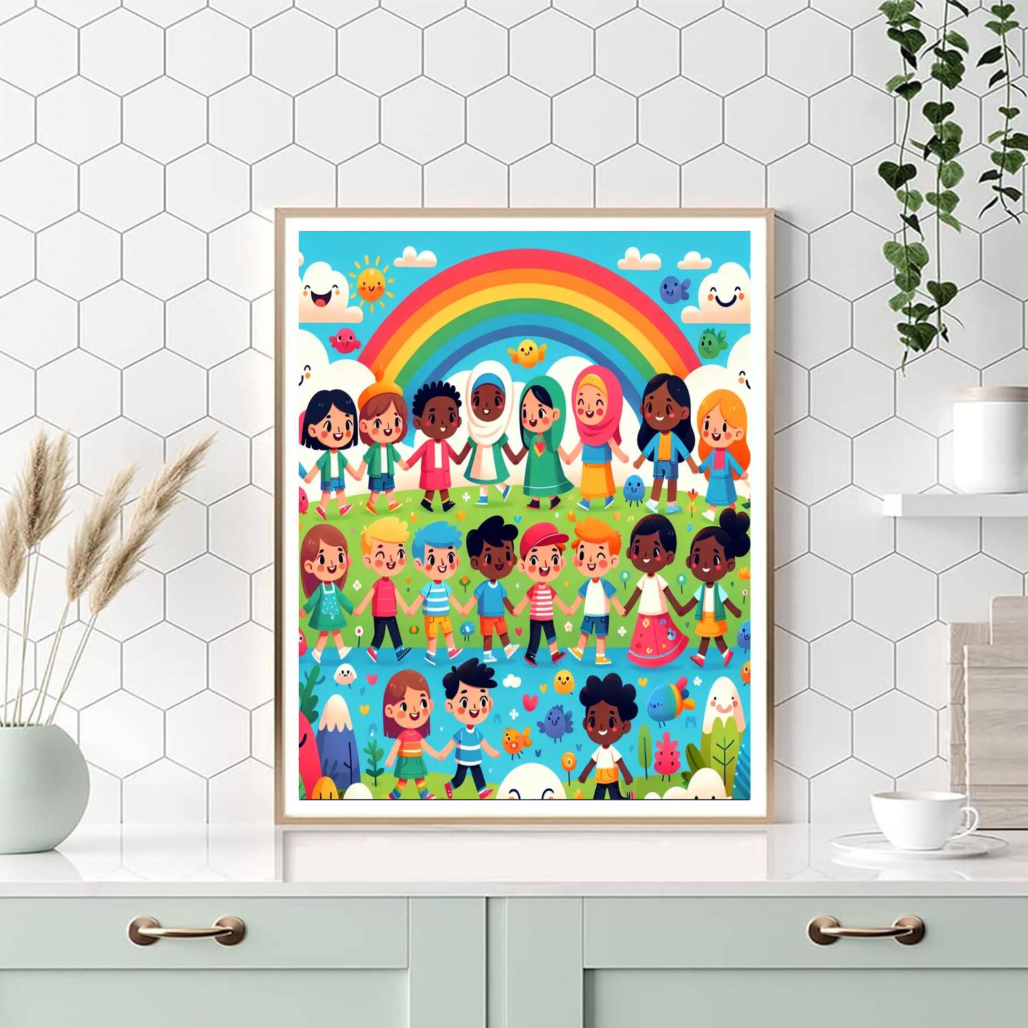 The Rainbow Adventure Crew DIY Paint By Numbers