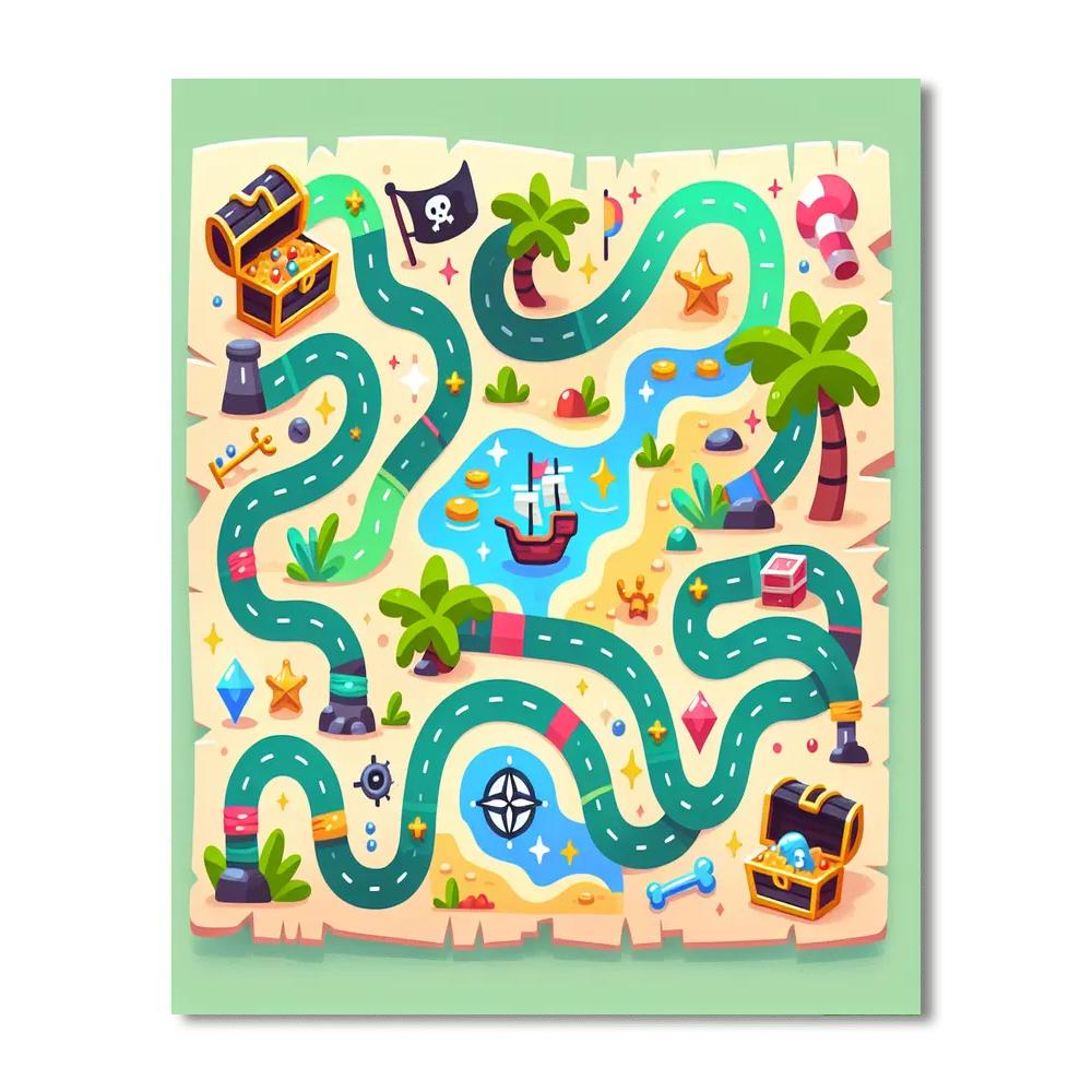 The Magical Treasure Hunt DIY Paint By Numbers