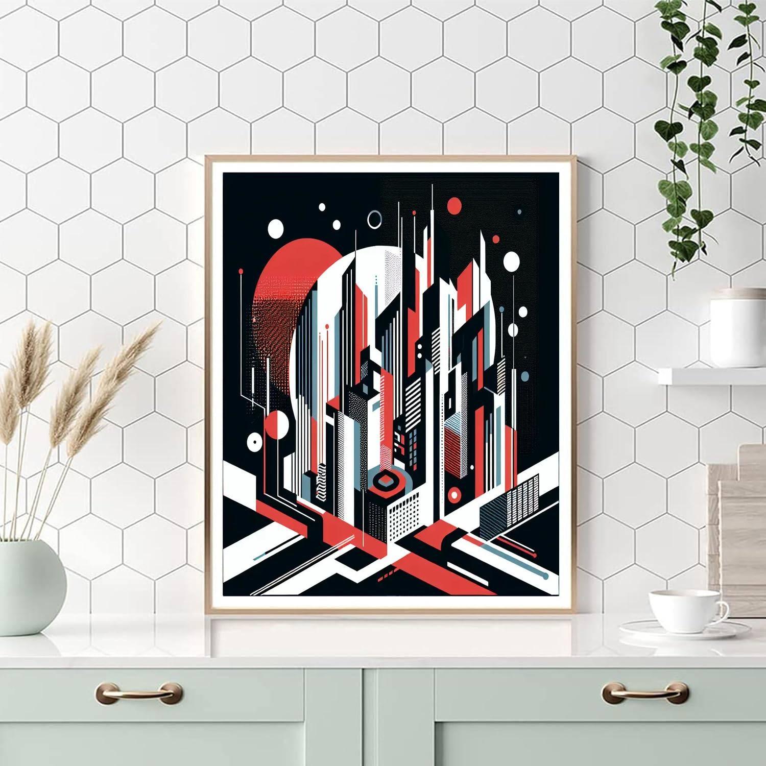 Abstract Urban Dreamscape Paint By Color