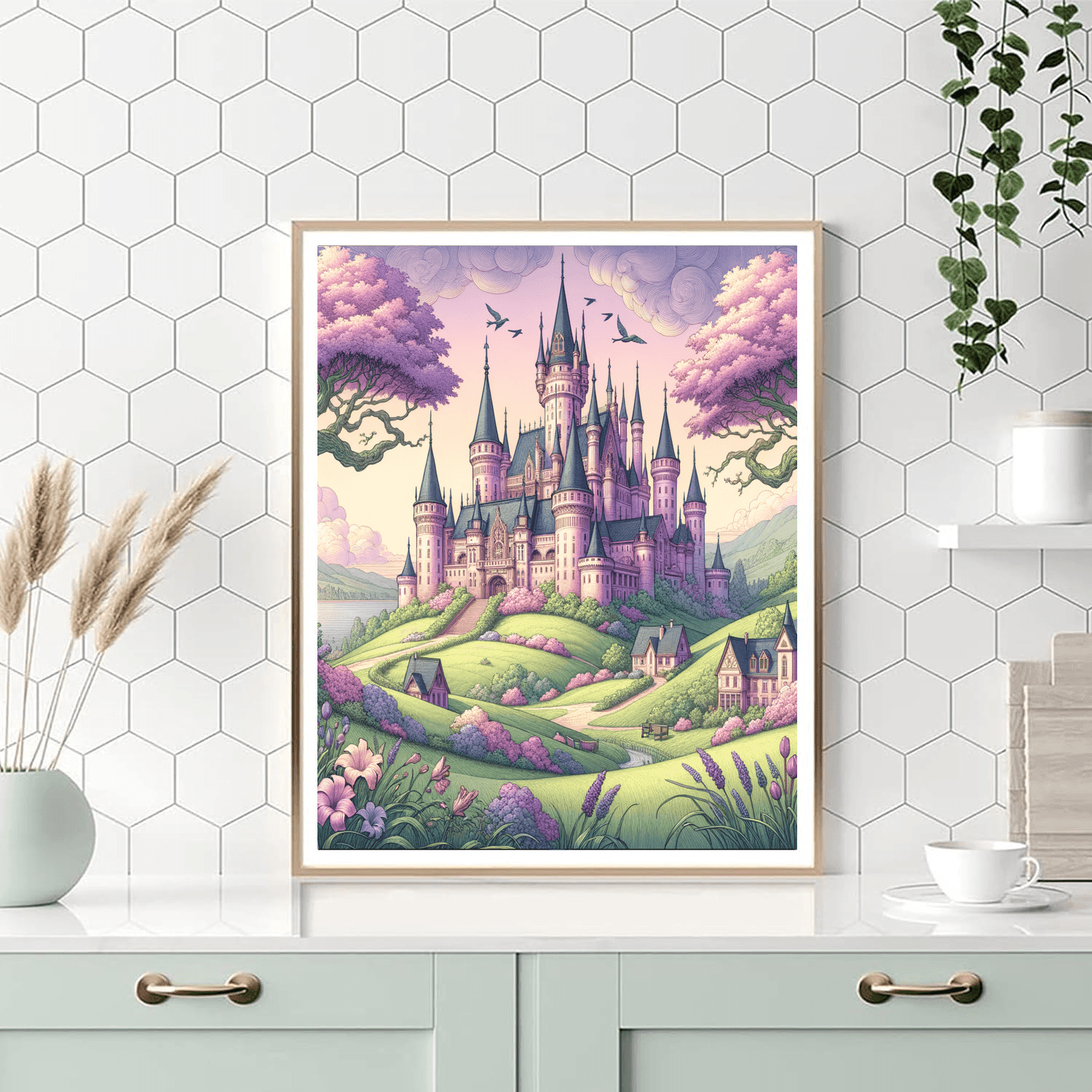 Fairy Tale Castle Overlook Painting Number Kit