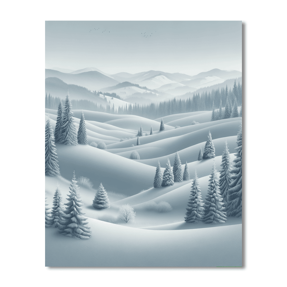 Snowy Alpine Serenity DIY Paint By Numbers