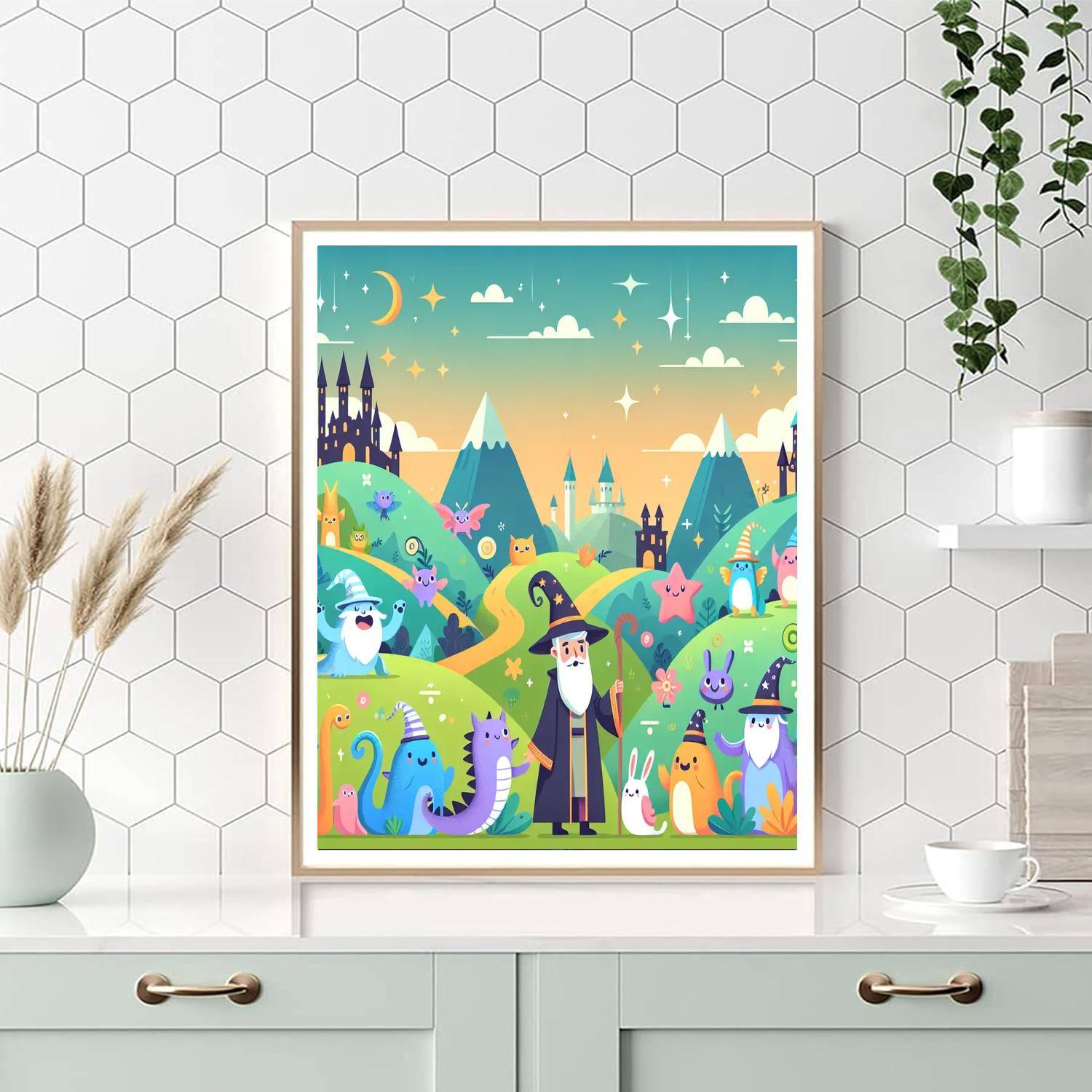 Whimsical Wizard's Journey Numbered Painting Kits