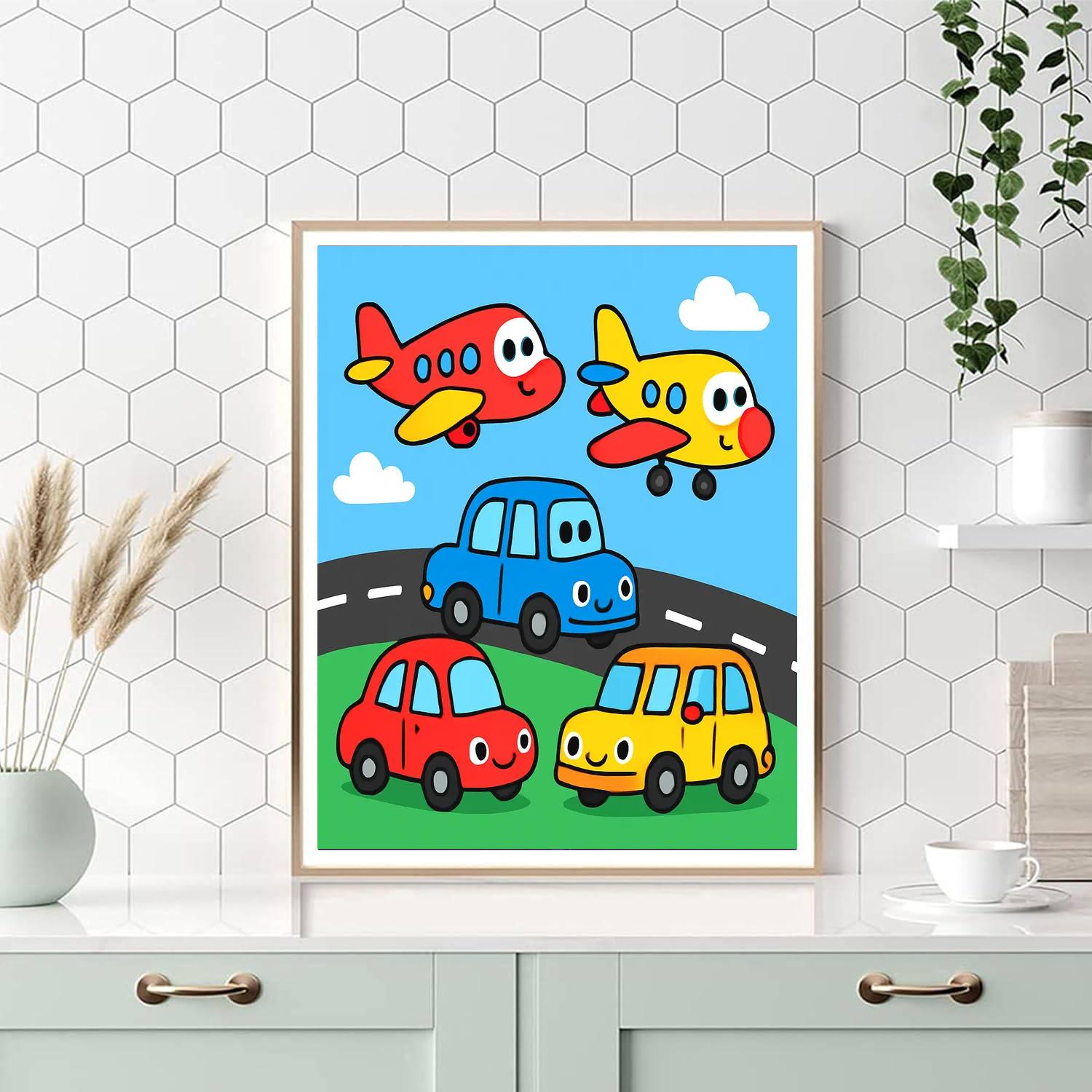 Transport Exploration Numbered Painting Kits