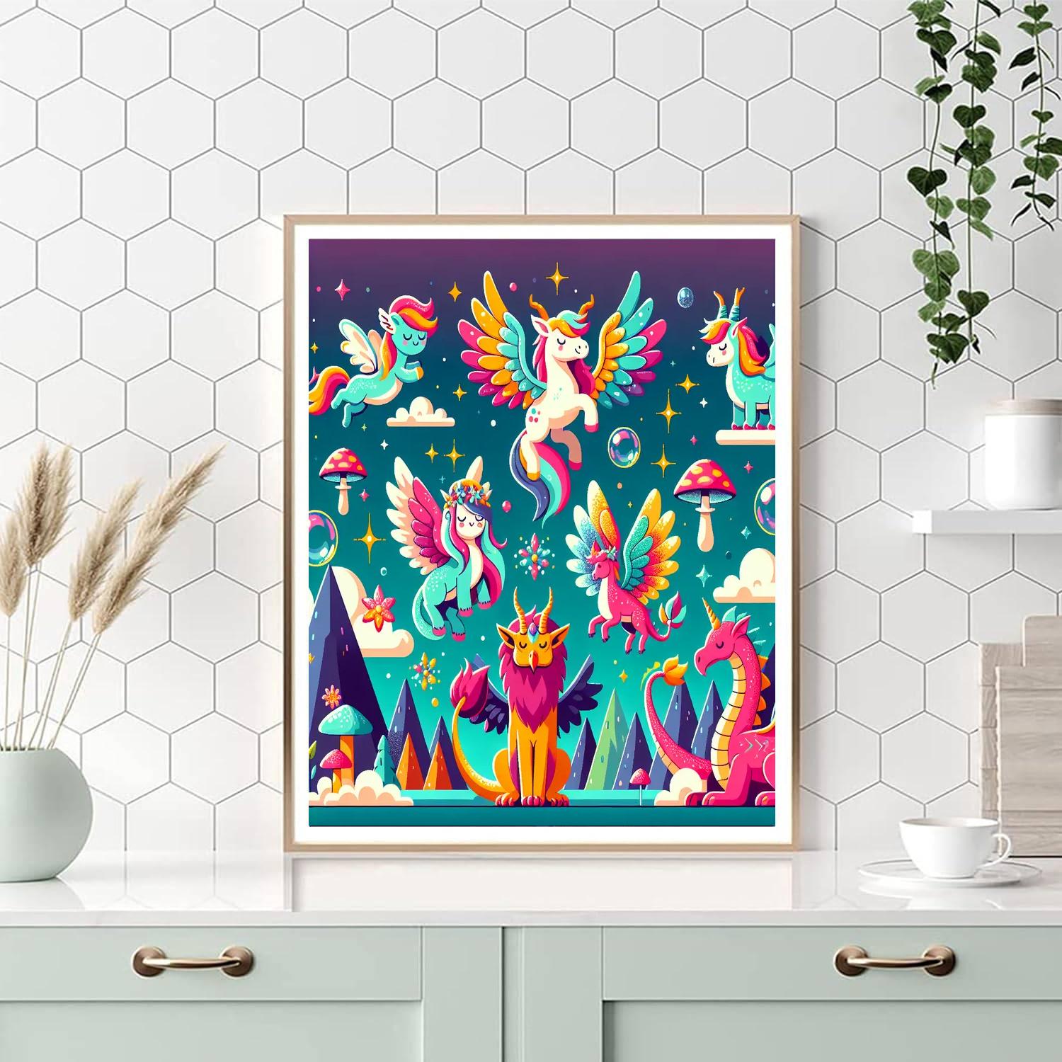 Exploration Of Mythical Worlds Number Painting