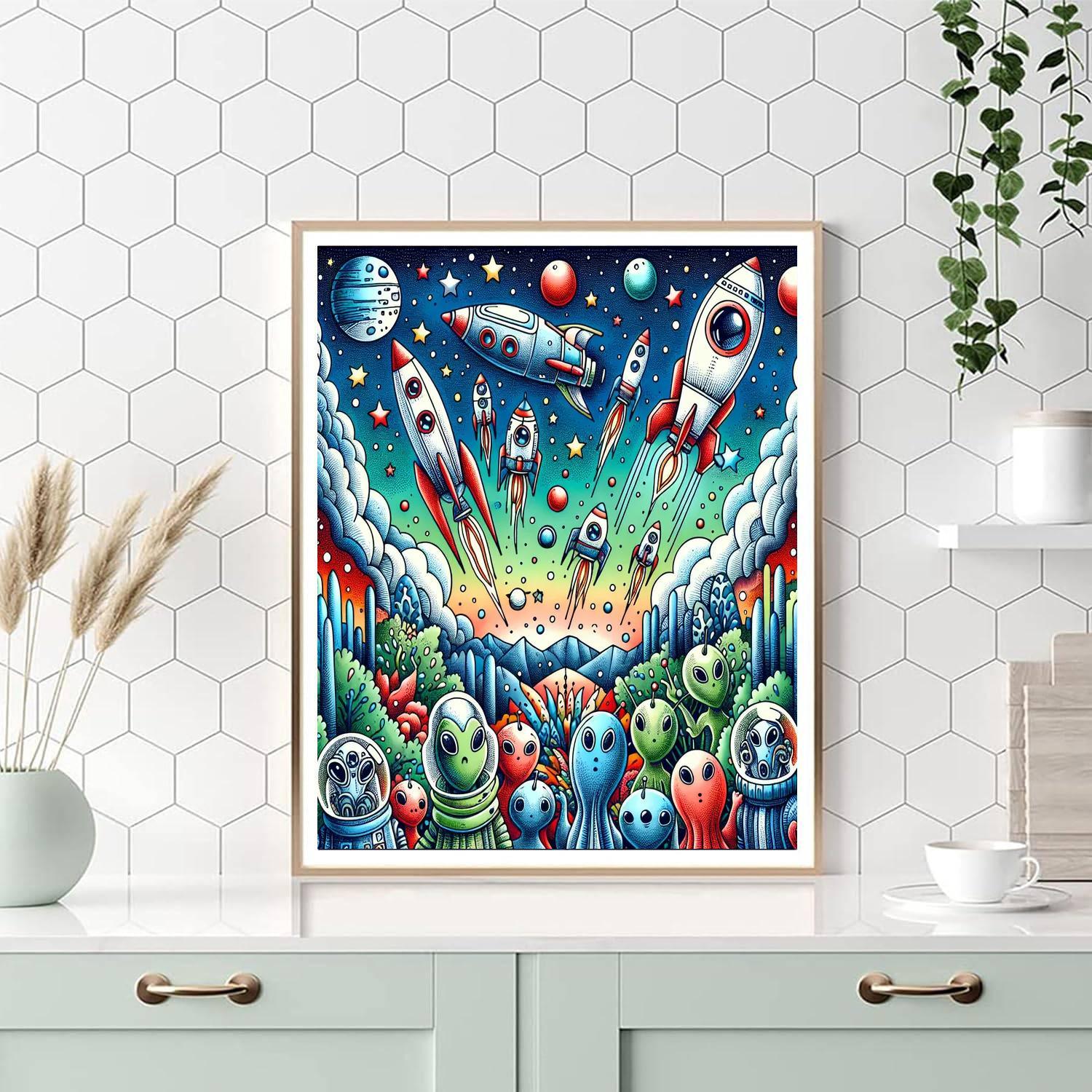 Imaginative Outer Space Adventure Paint By Number