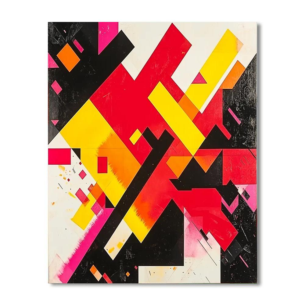 Kazimir Malevich Inspired Radiant Forms  Paint By Color