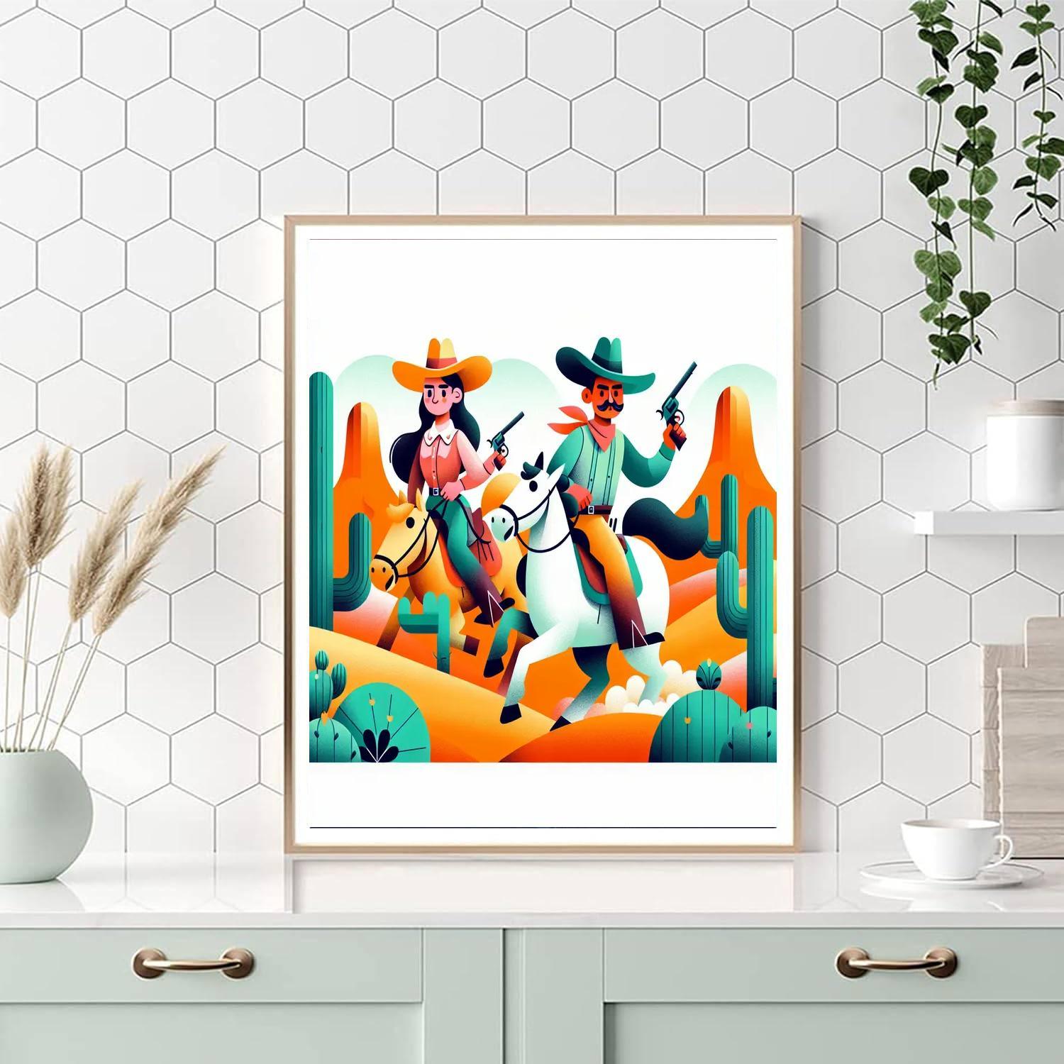 Wild West Adventure With Cowboys Paint By Number