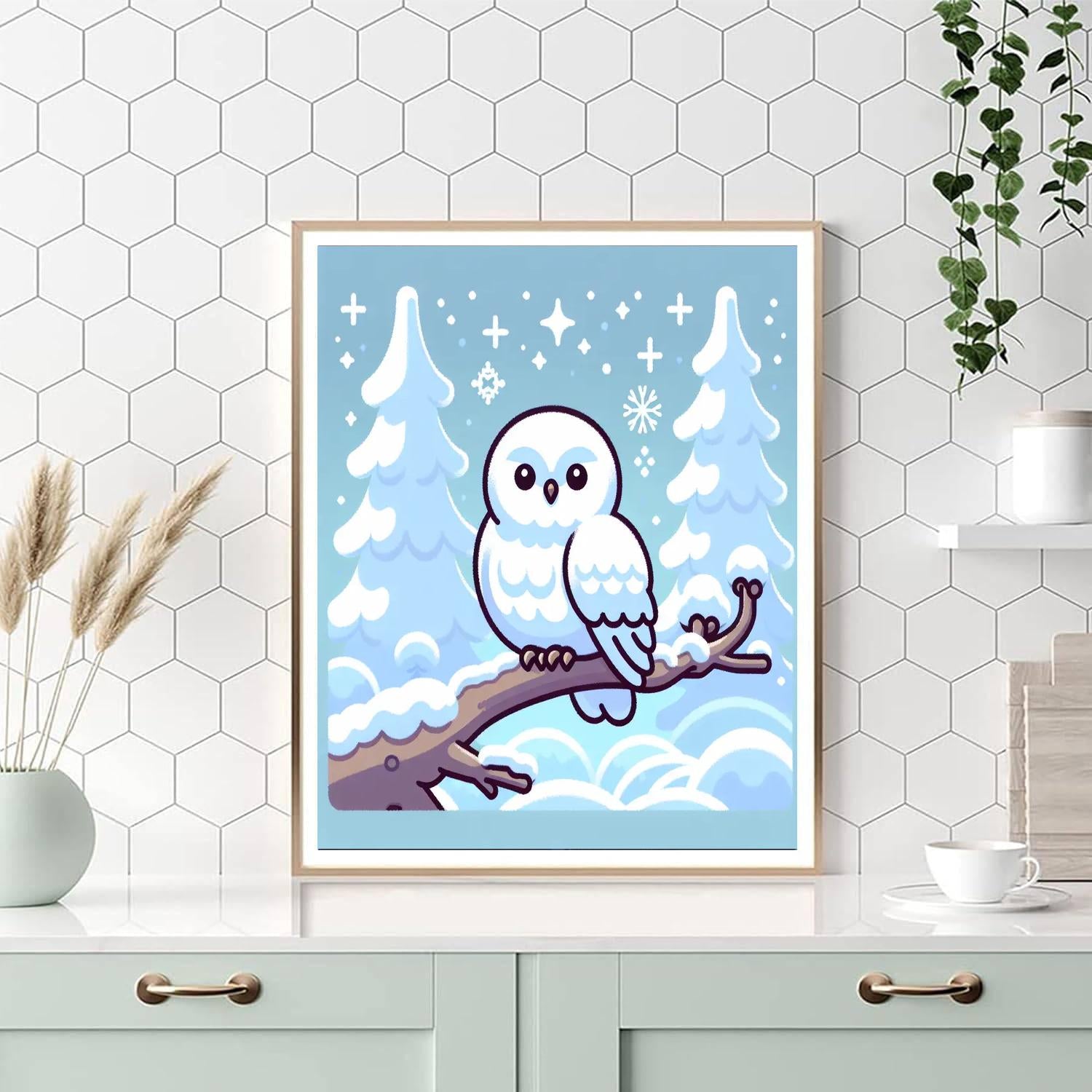 Snowy Owls Numbered Painting Kits