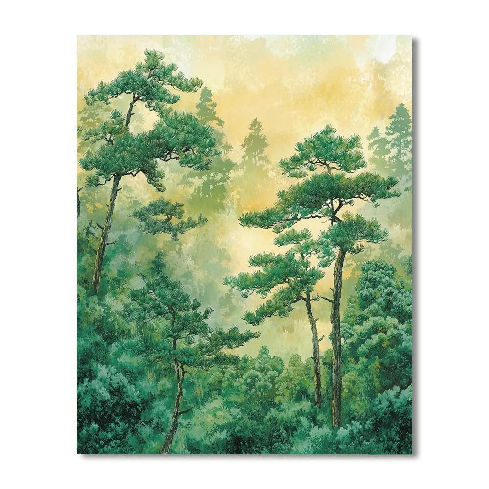 Hiroshige Inspired Breeze Through The Pines  Paint By Numbers Kits