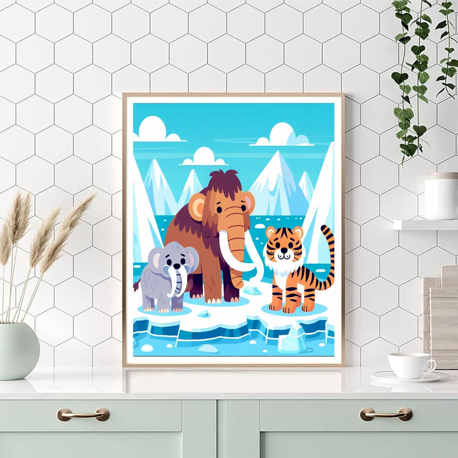 Ice Age Mammoth Journey Paint By Numbers Art