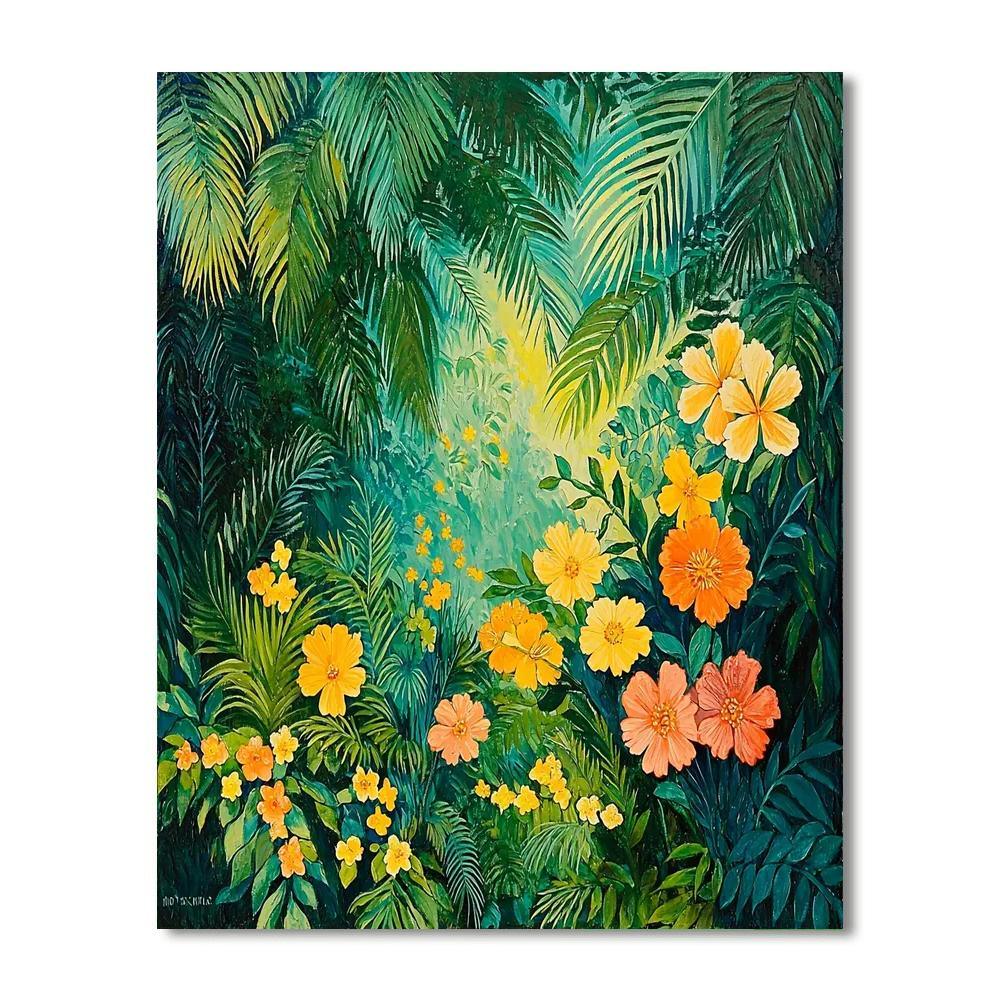 Henri Rousseau Inspired Tropical Escape Enchantment  Paint By Color