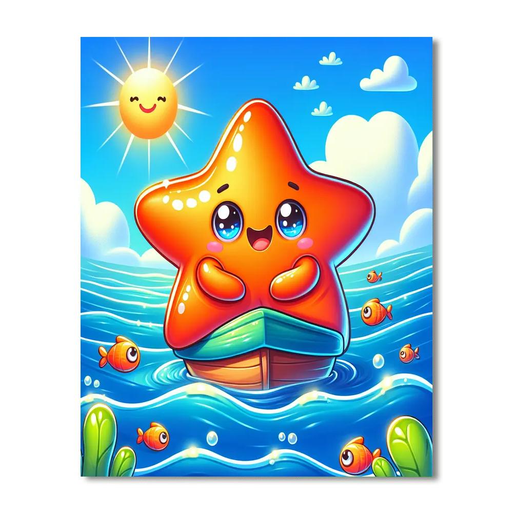 Sailing Starfish Paint By Color