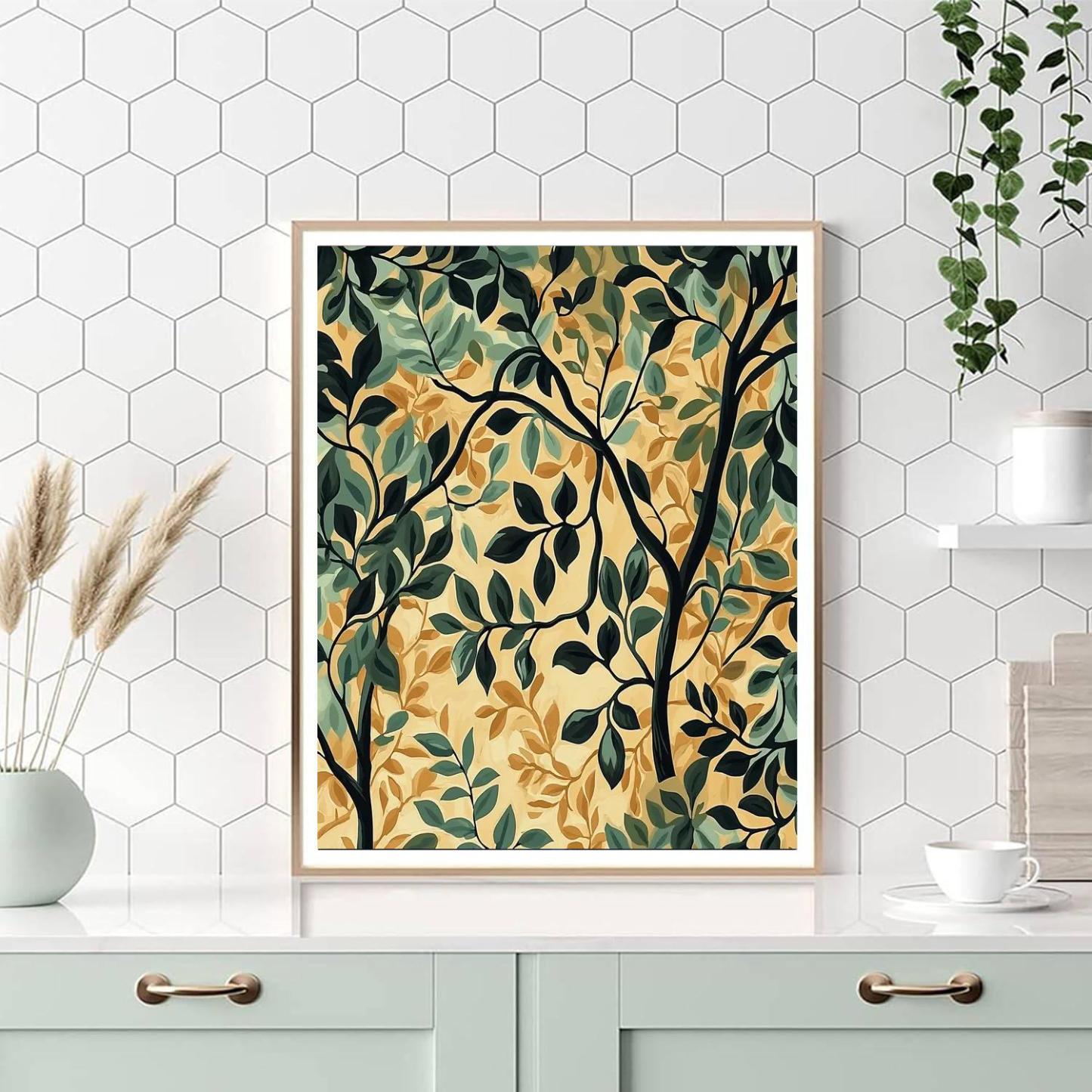 Nandalal Bose Inspired Whispers Of The Ancient Grove  Paint By Number