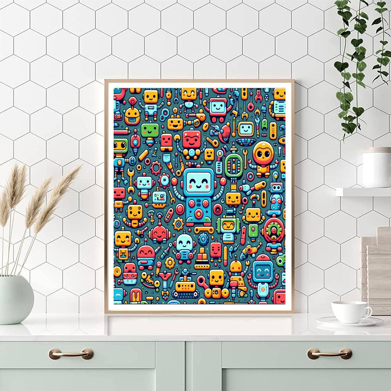 Friendly Robot Playland Paint By Numbers Kits