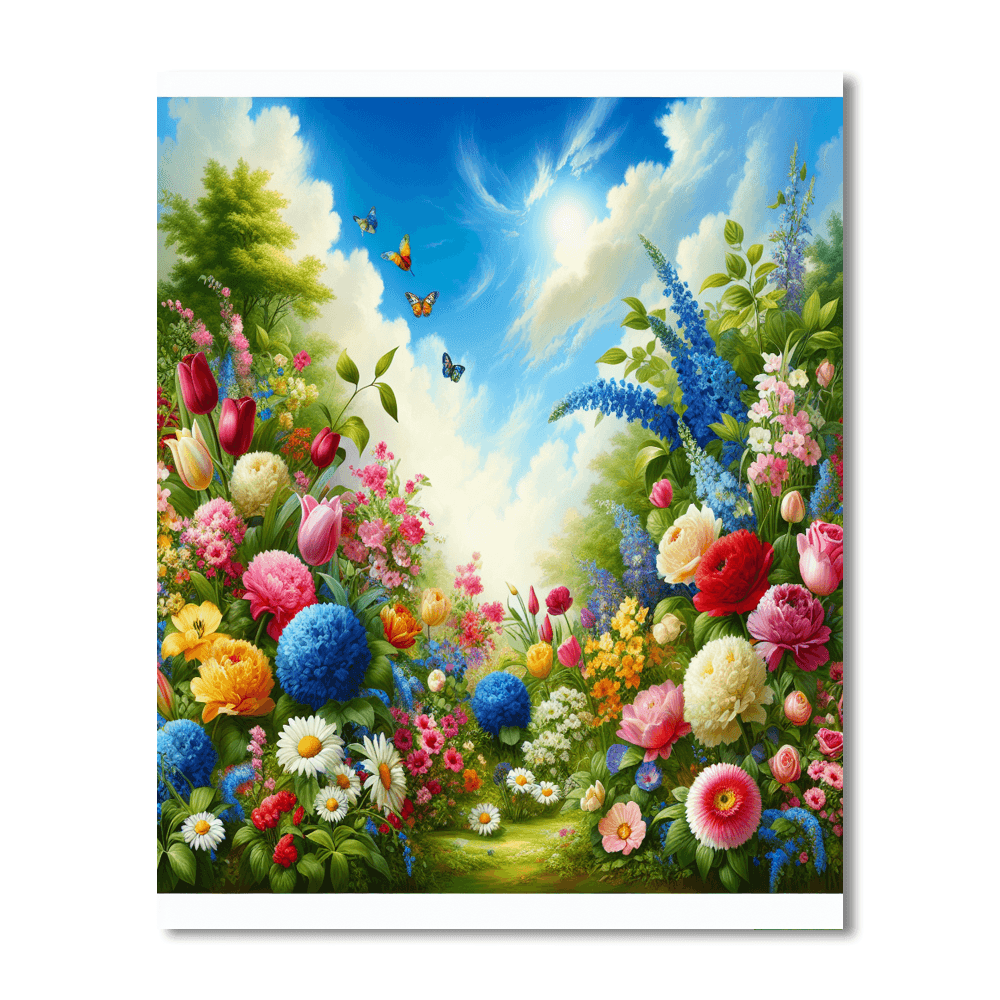 Blossoming Spring Garden DIY Paint By Numbers