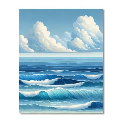 Ocean Wave Symphony Number Painting