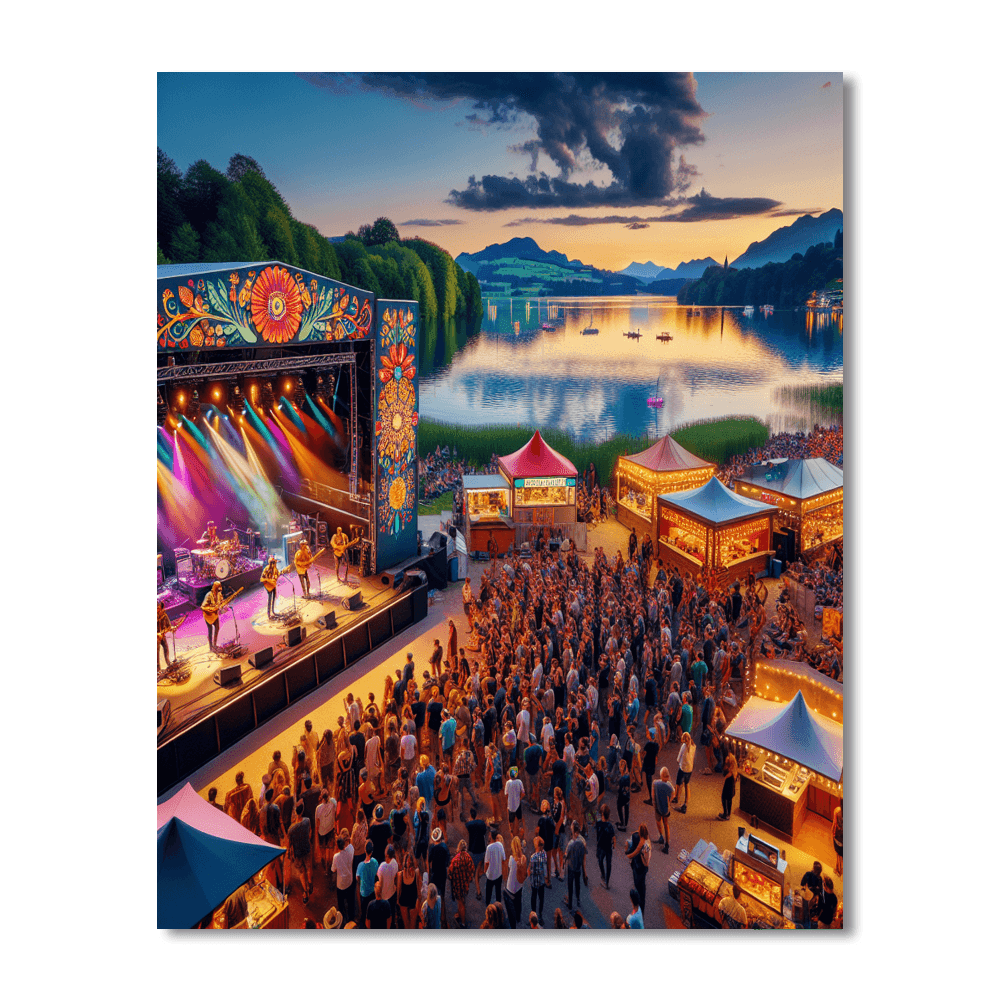 The Montreux Jazz Festival Number Painting