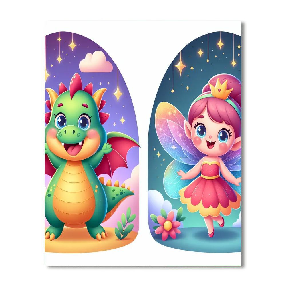 Charming Fantasy Creatures Painting By Numbers Kit