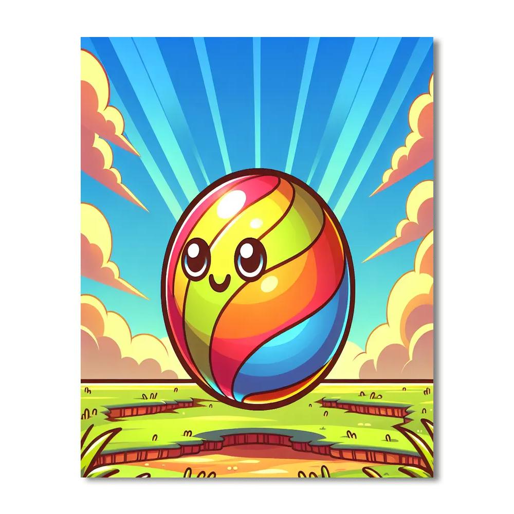 Energetic Bouncing Ball Paint By Numbers Art