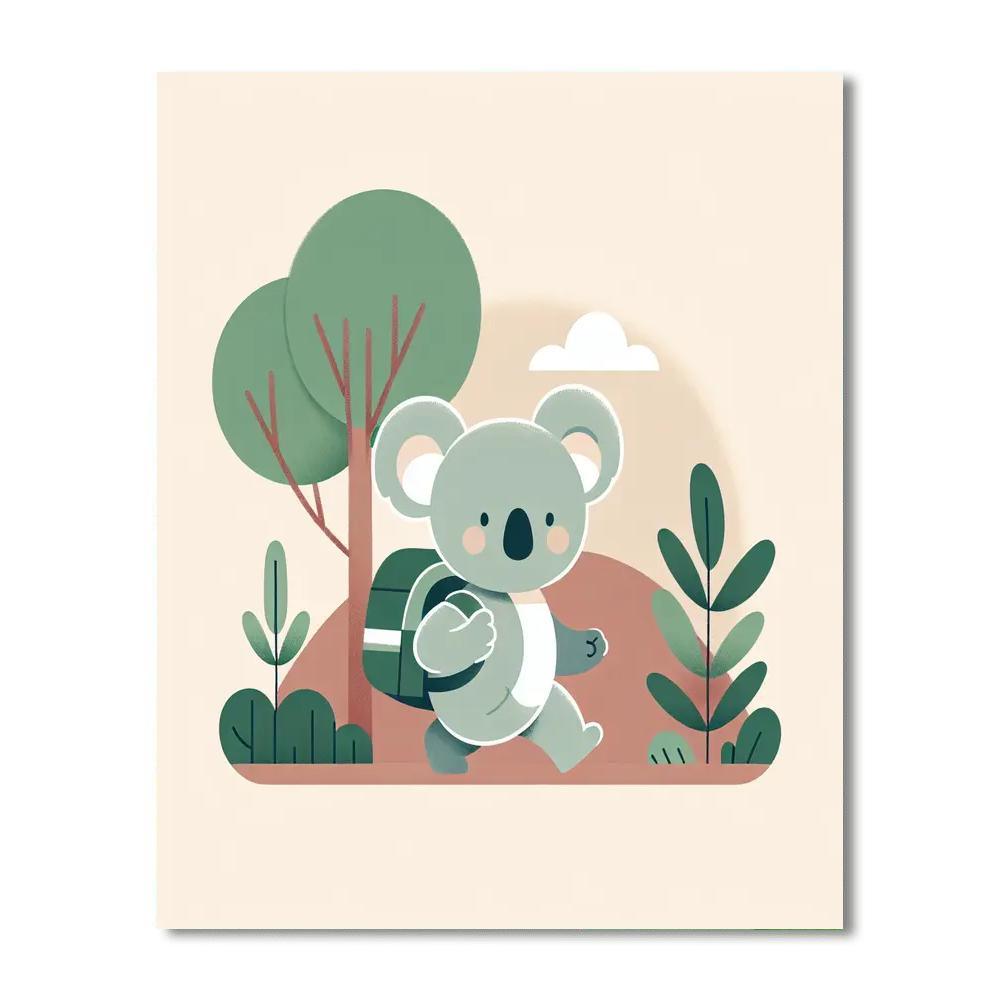 The Curious Koala's Journey Painting By Numbers Kit