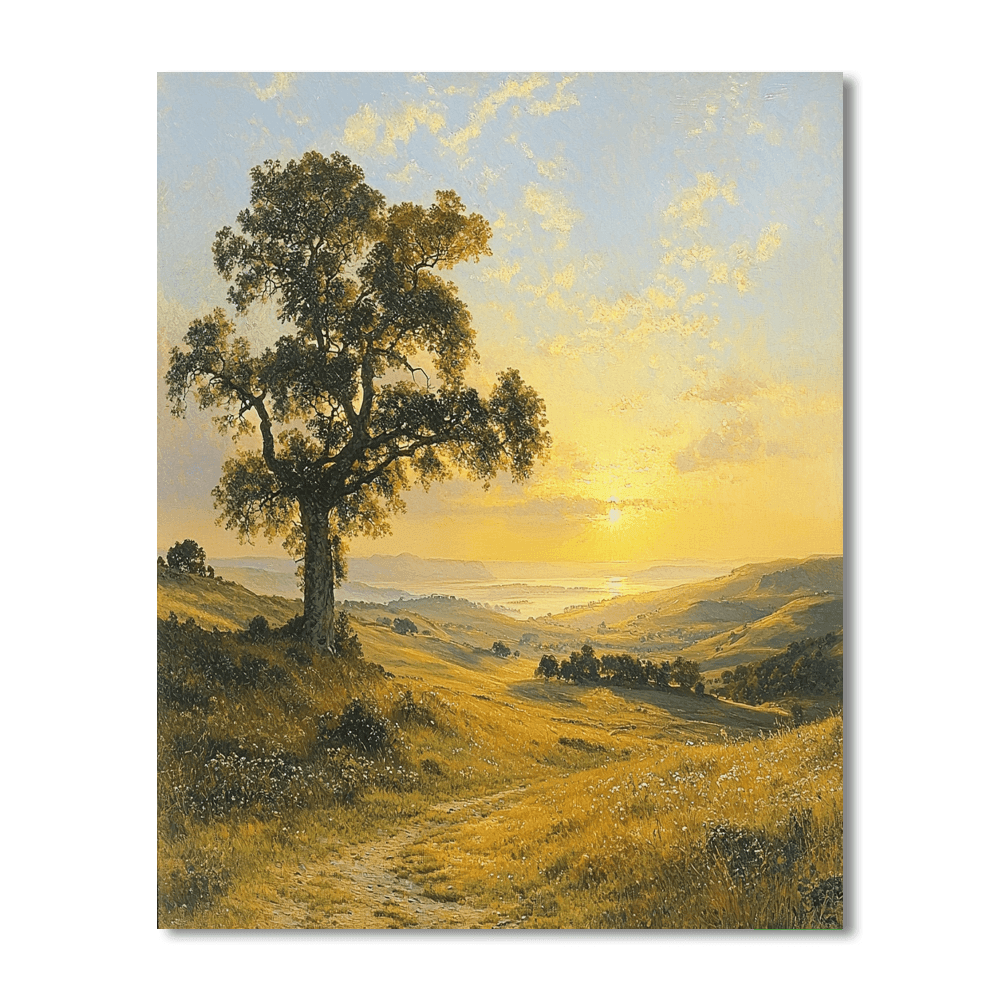 Albert Bierstadt Inspired Radiant Horizon  DIY Paint By Numbers