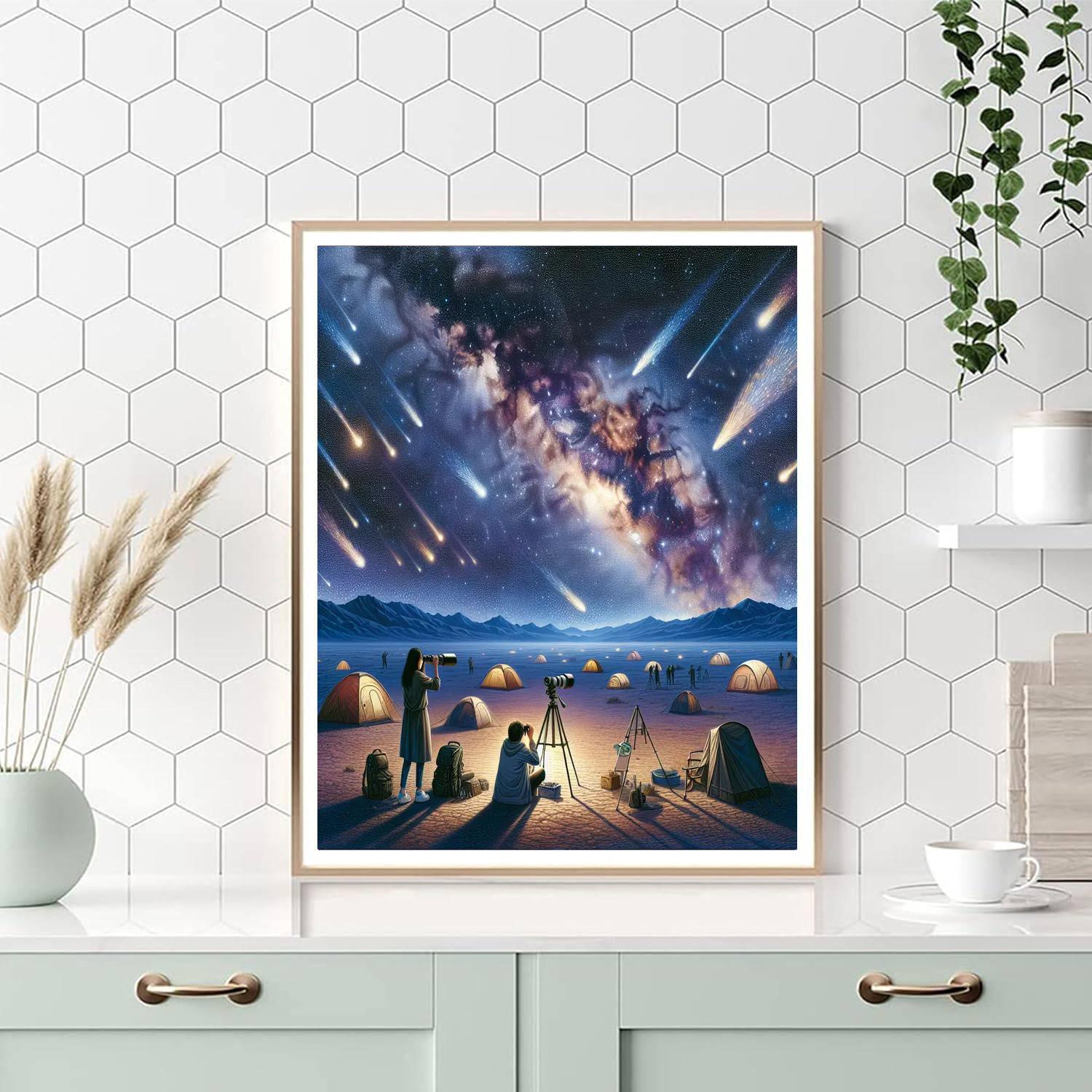 Perseids Meteor Shower Festival - Usa Painting By Numbers Kit