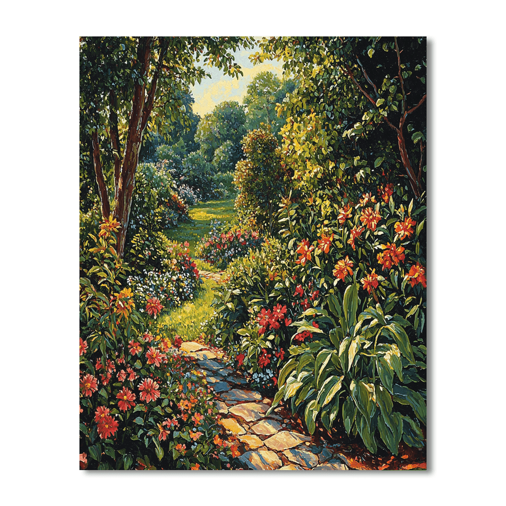 John Constable Inspired Garden Delight  Painting By Numbers Kit