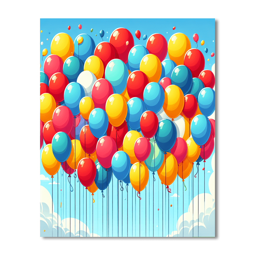 Bright Balloon Painting Number Kit