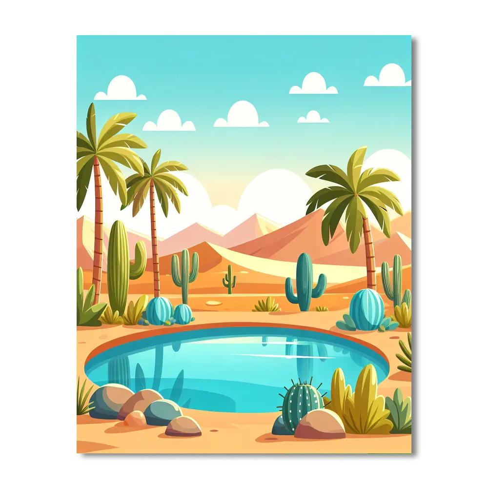 Amazing Desert Oasis Paint By Color