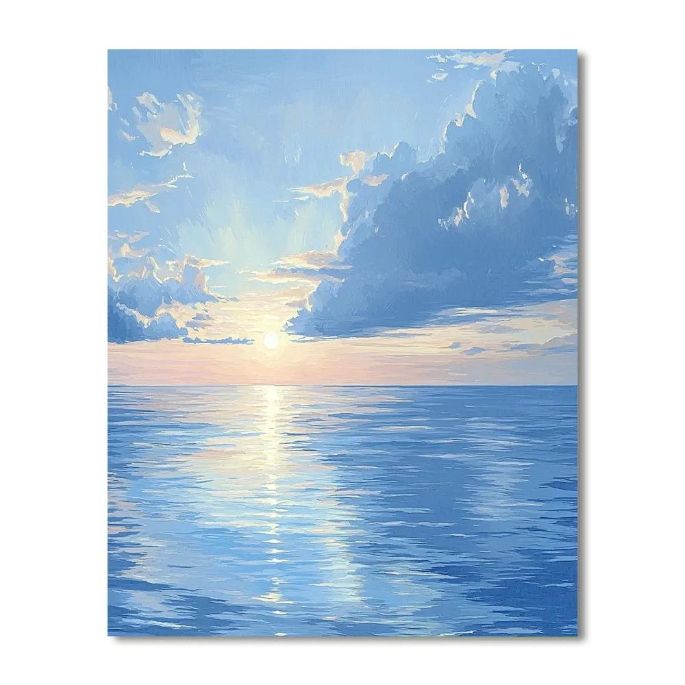John Singer Sargent Inspired Peaceful Waterscape  Number Painting