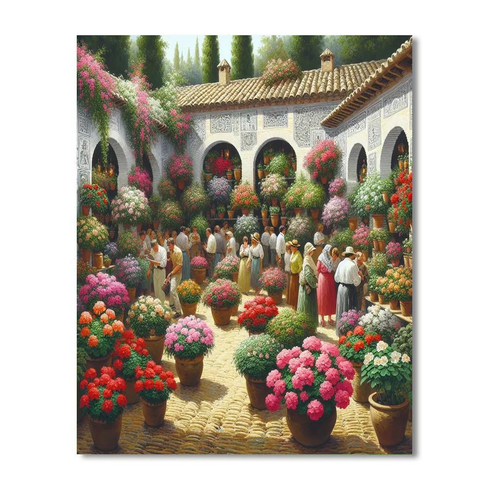 Festival Of The Patios - Spain Paint By Numbers Art