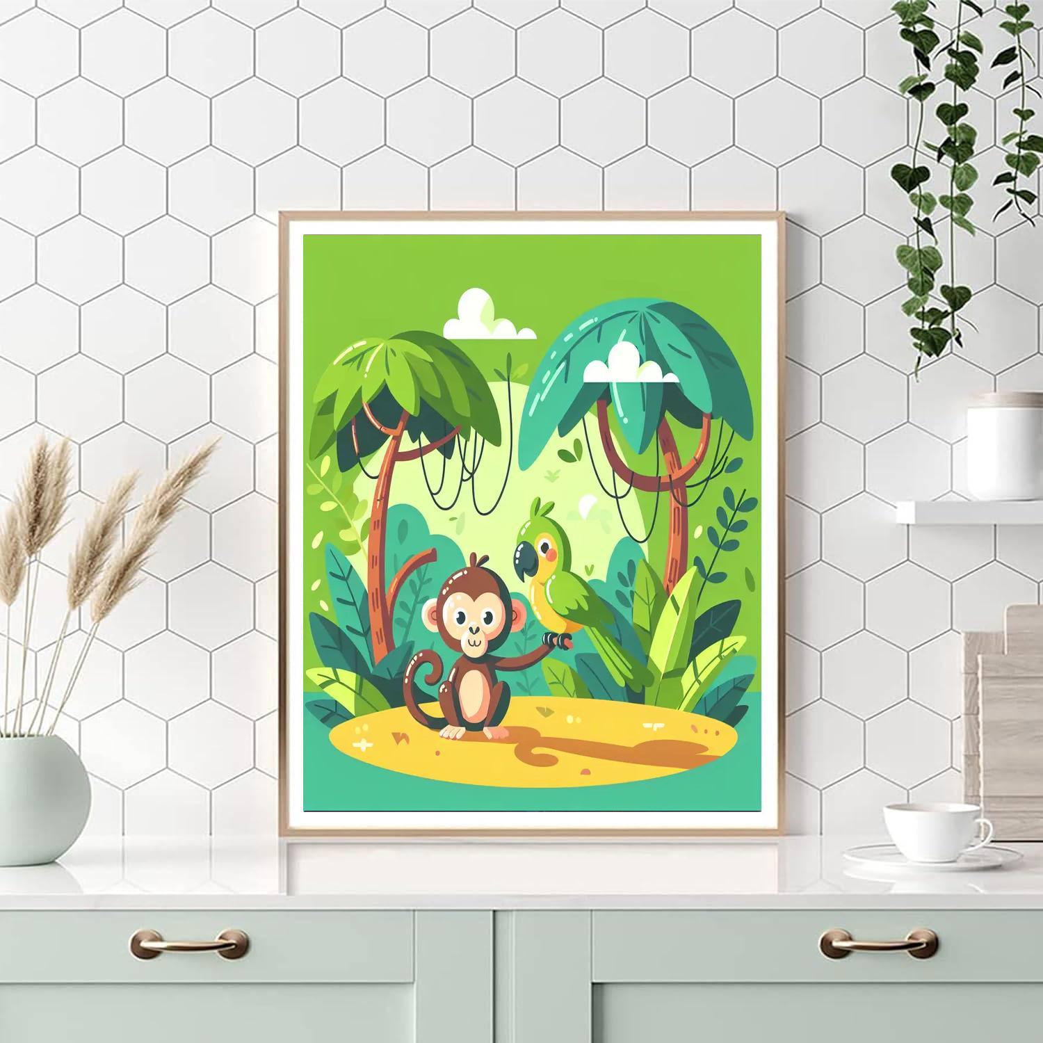 Sunny Jungle Frolic Paint By Color