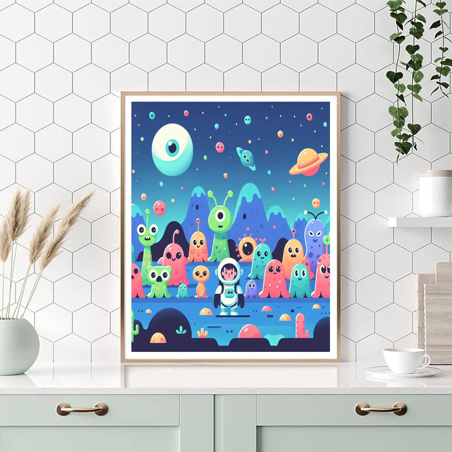 Cosmic Creature Colony Number Painting