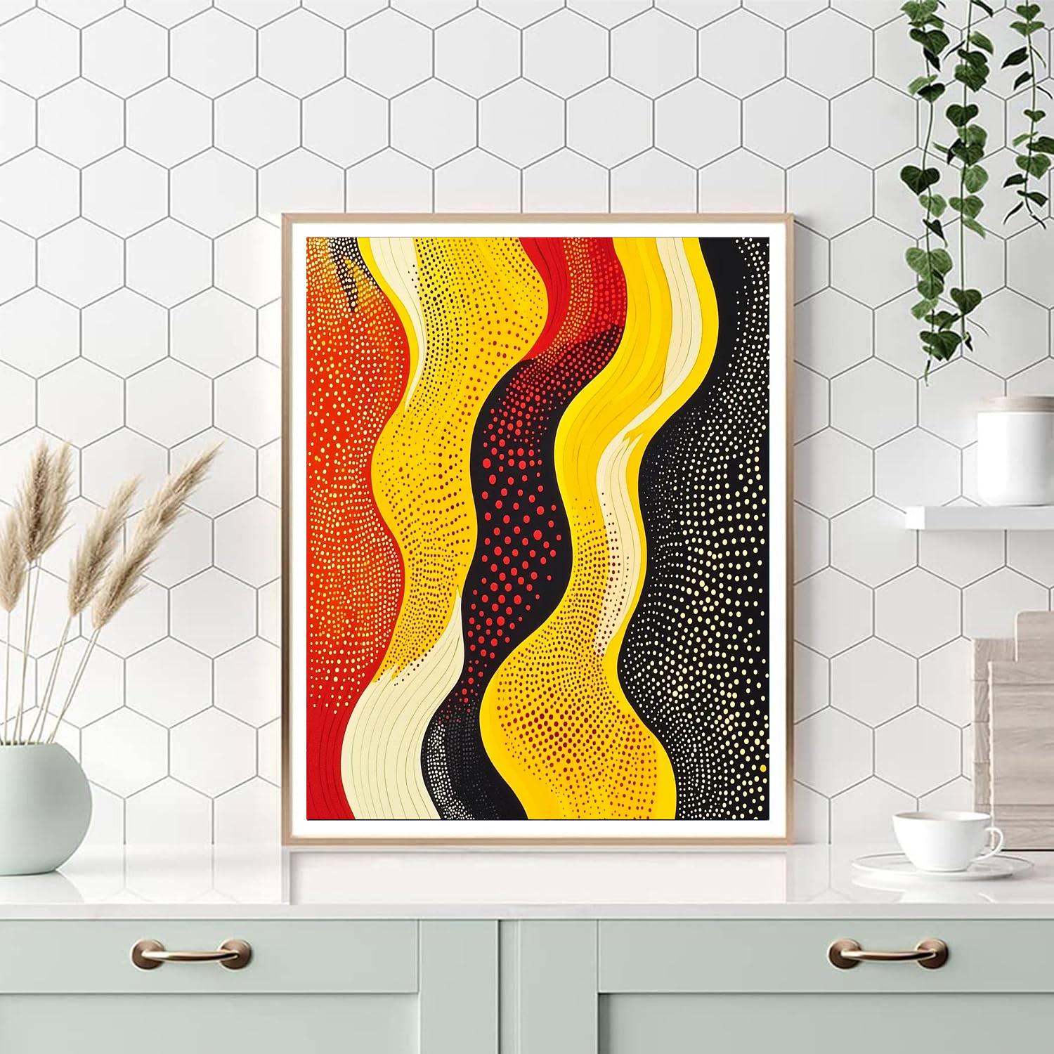 Yayoi Kusama Inspired Transcendental Connections  DIY Paint By Numbers