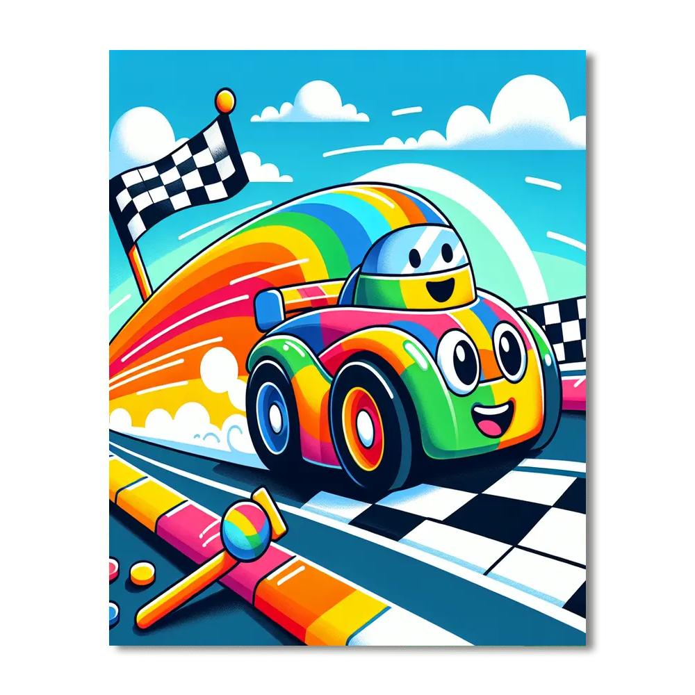 Exciting Race Car Numbered Painting Kits
