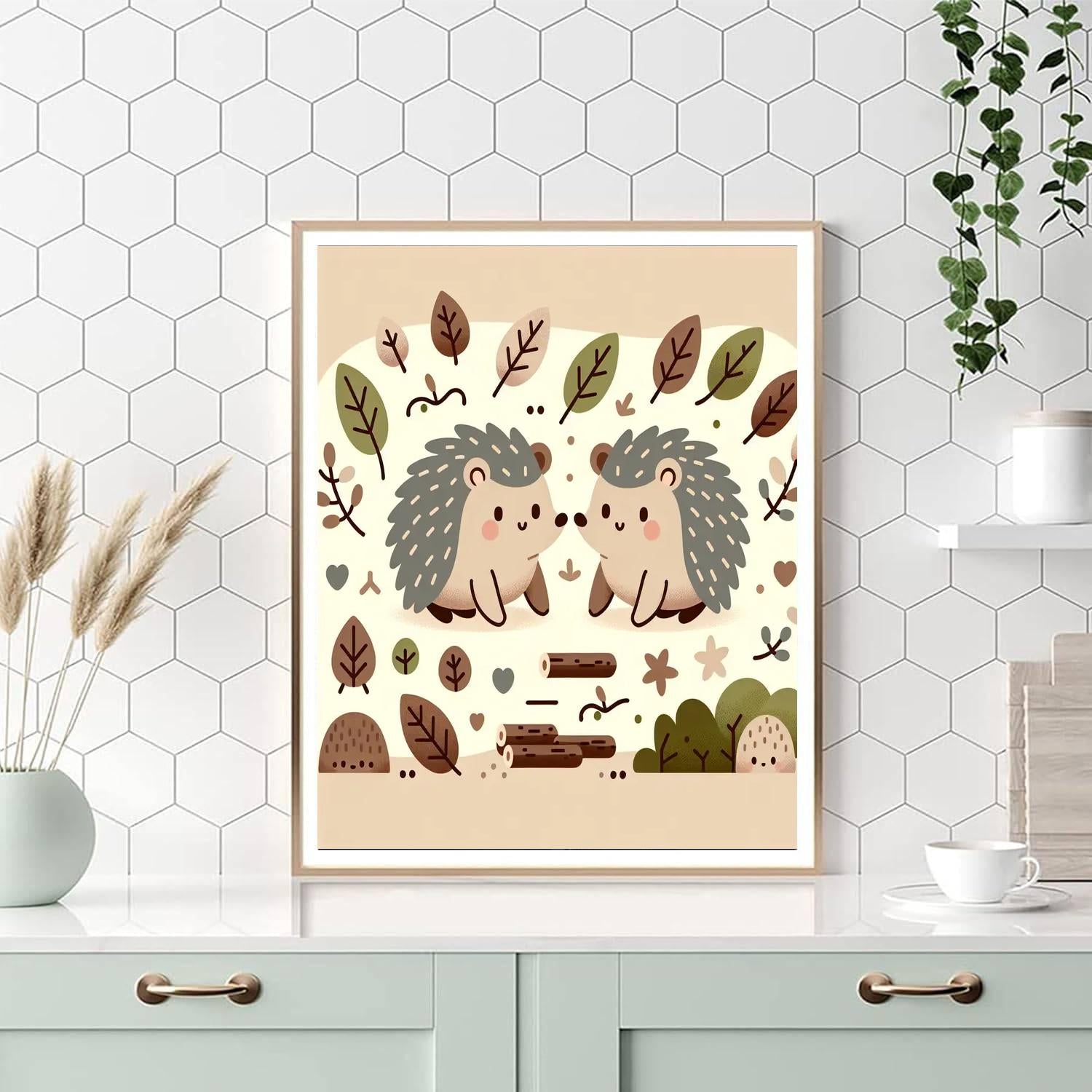 Harmonious Hedgehogs Numbered Painting Kits