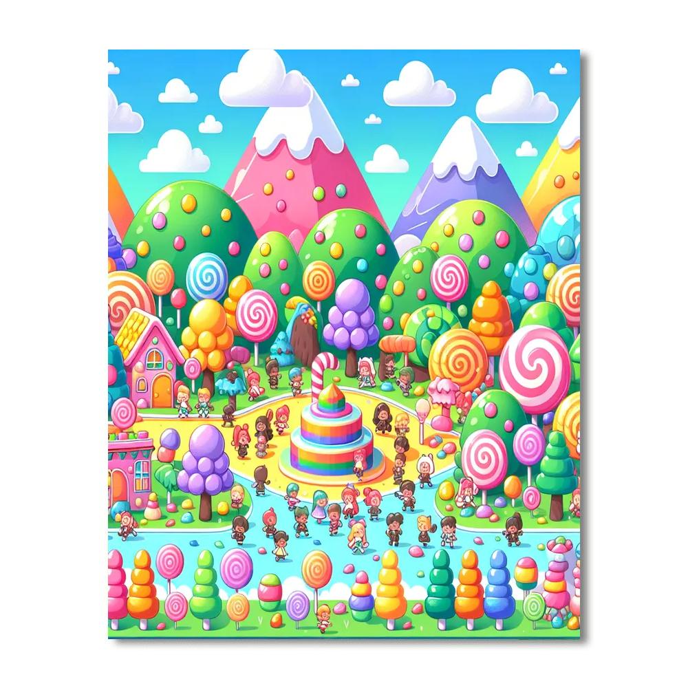 Fun In Candy Land Paint By Numbers