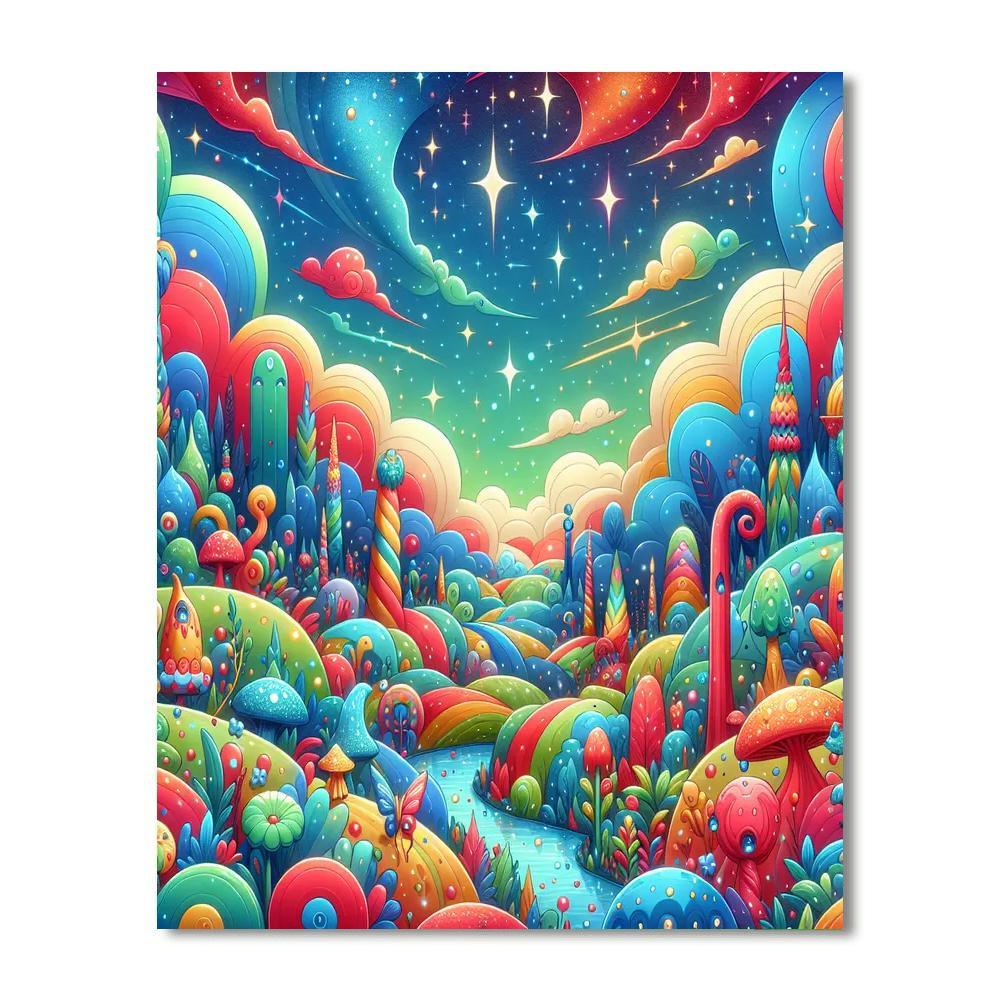 Children's Wonderland Number Painting