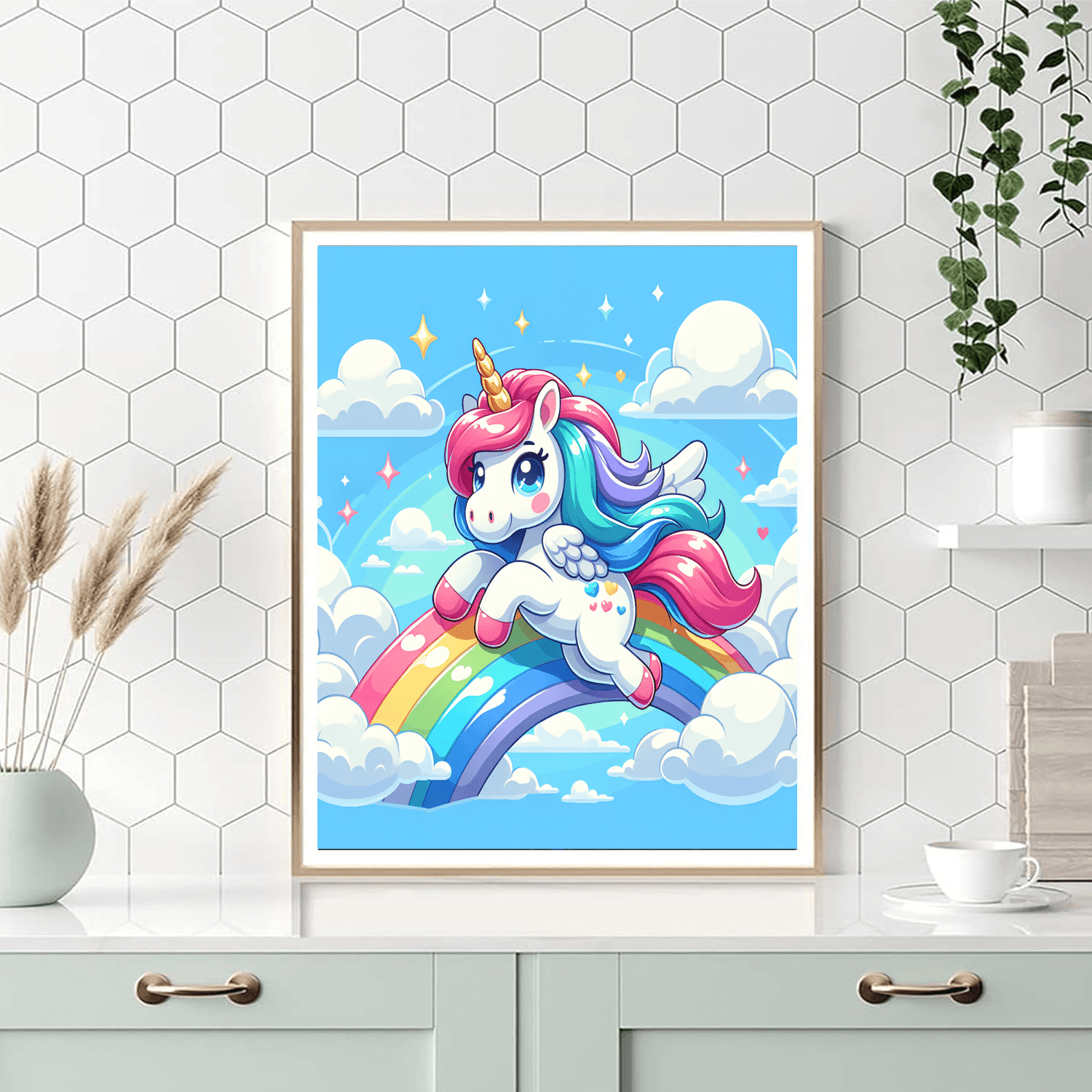 Flying Unicorn Paint By Numbers Art